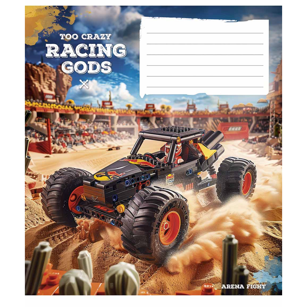 Зошит Школярик Racing gods 18 аркушів клітинка (018-3469K) - зображення 4