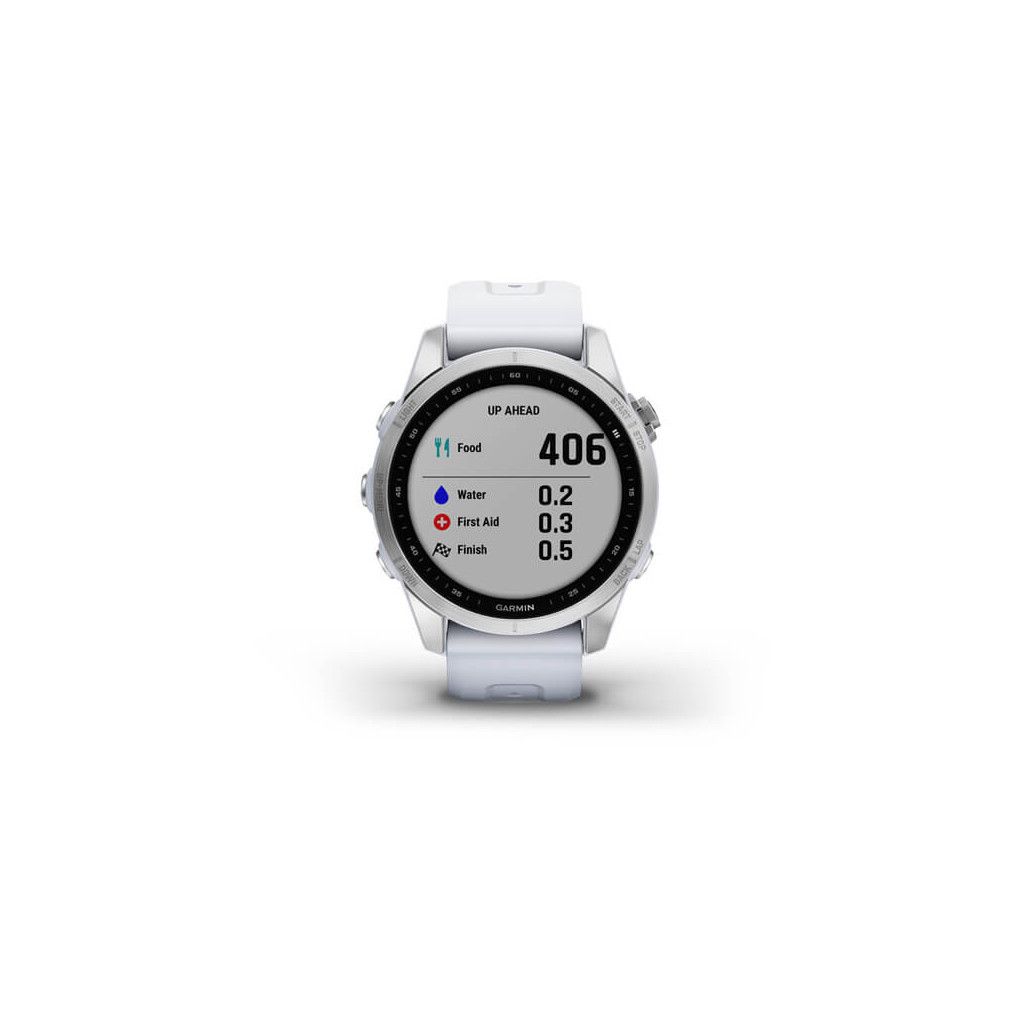 Смарт-годинник Garmin fenix 7S Stainless Steel w/ Whitestone Band, GPS (010-02539-03) - зображення 7