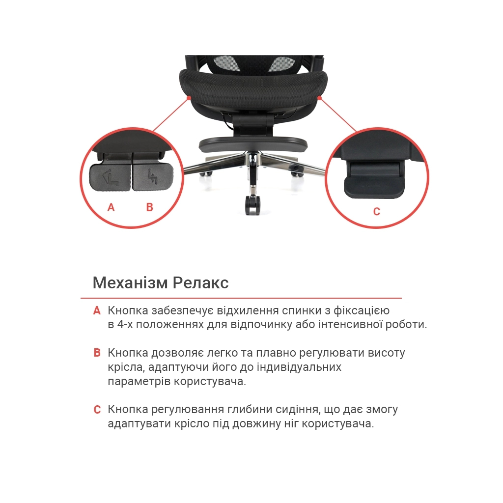 Офісне крісло Аклас Петрос R-SR Чорний (Чорний) (00158585) - зображення 12