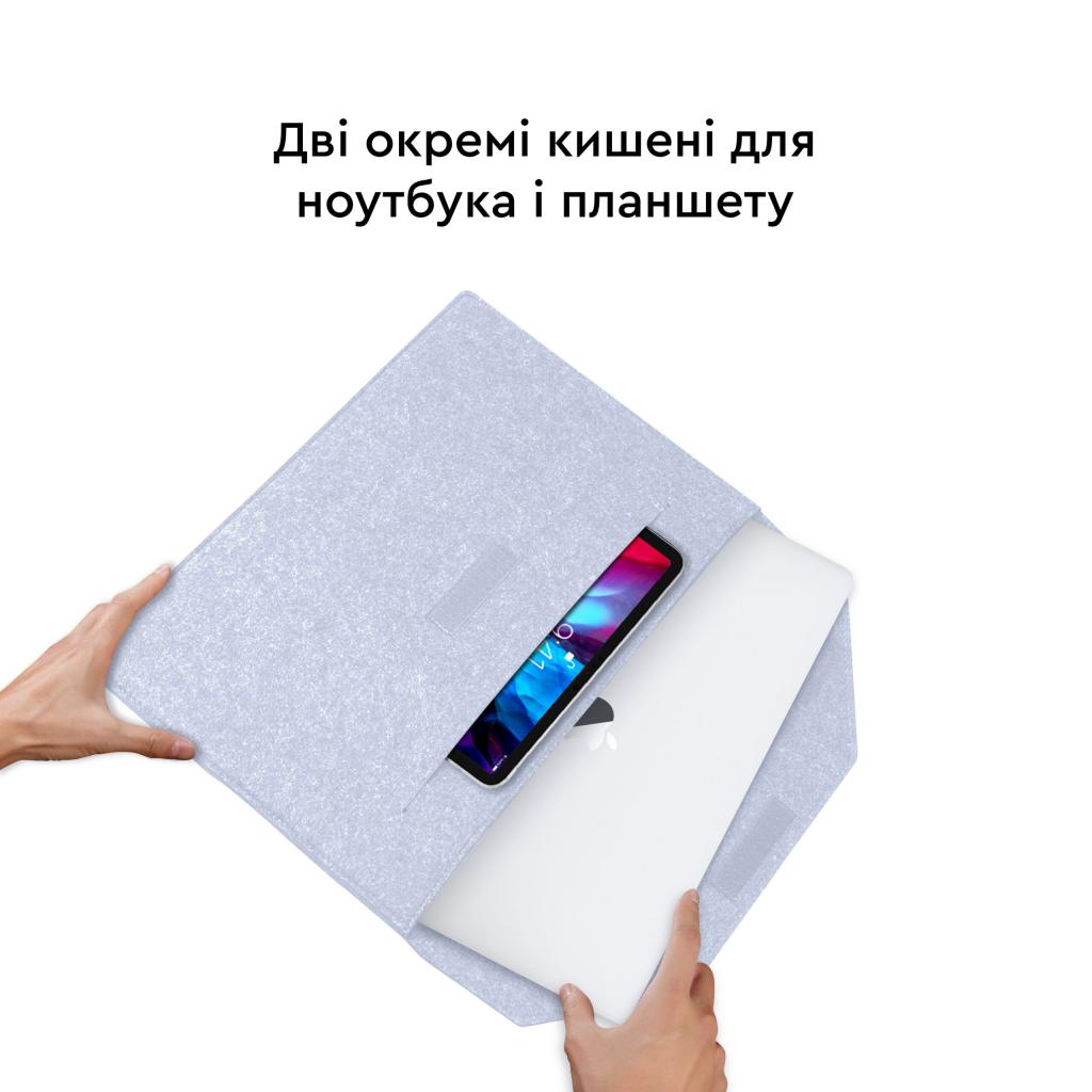 Чохол до ноутбука AirOn 15,6" Premium Grey (4822356710622) - зображення 8