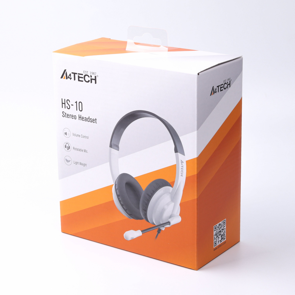 Навушники A4Tech HS-10 Black+White - зображення 4