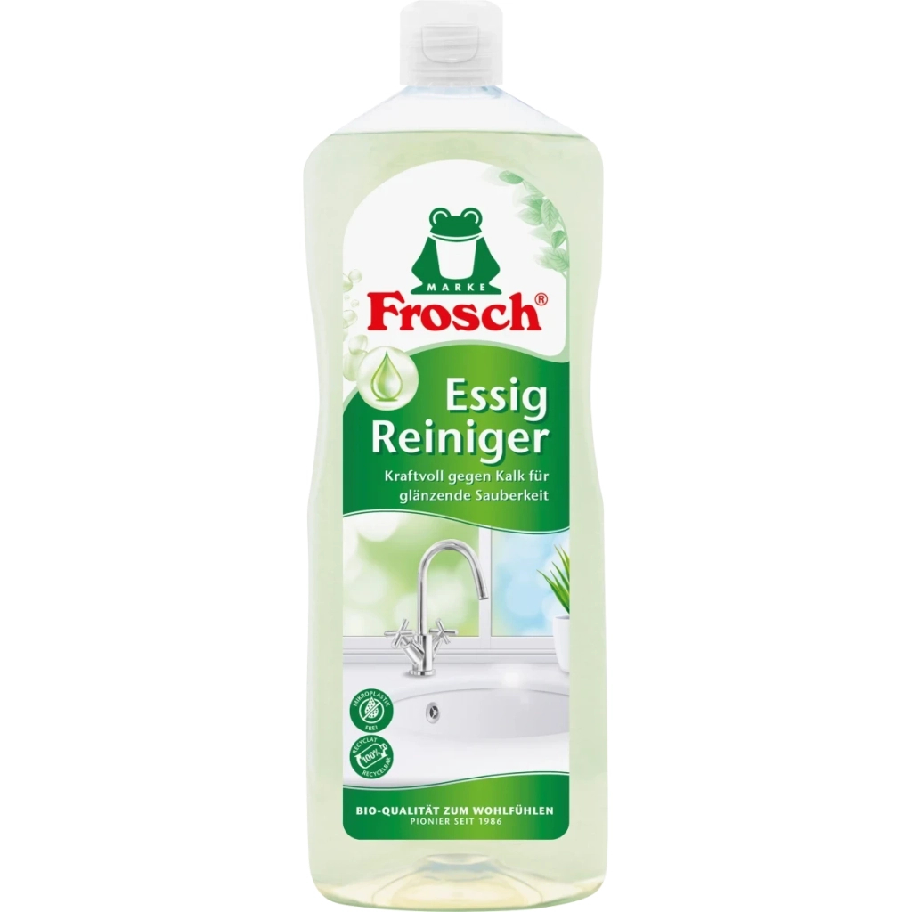 Рідина для чищення ванн Frosch з яблучного оцту для видалення вапняних відкладень 1 л (4001499960178/4009175957320) - изображение 2