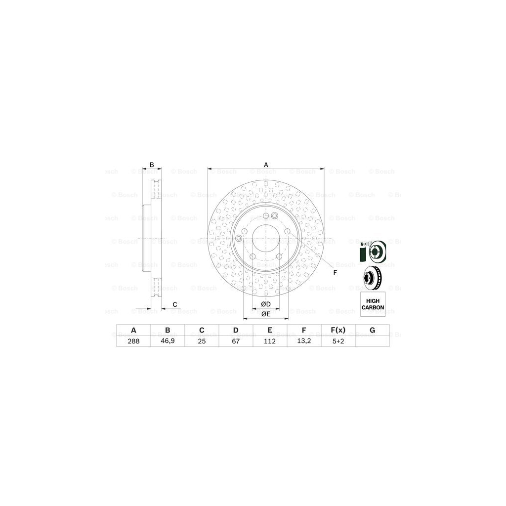 Гальмівний диск Bosch 0 986 478 624 - зображення 5