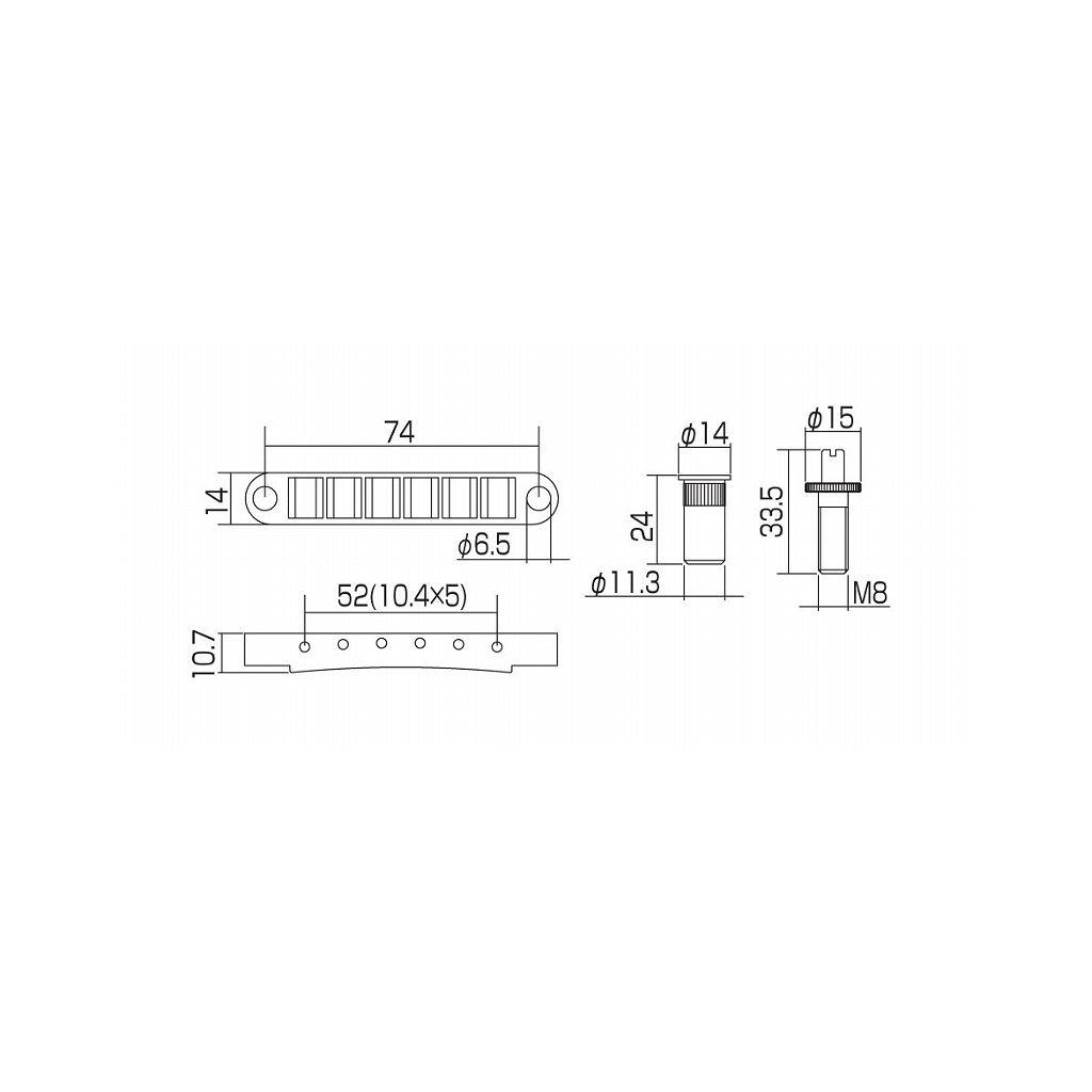 Бридж для гітари Gotoh GE103B-T B - зображення 3