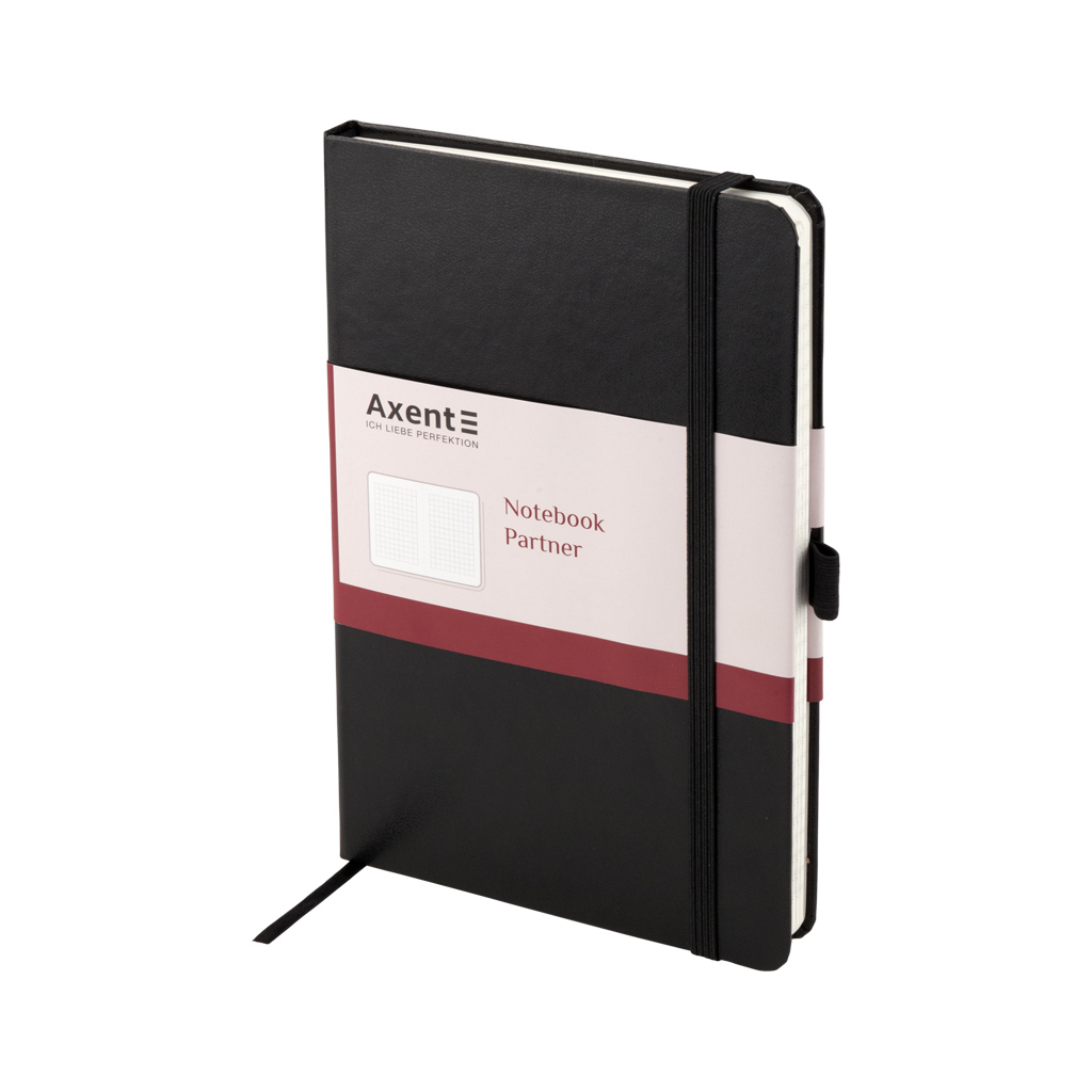 Блокнот Axent Partner Grand, 210х295, 100 арк, кліт, чорний (8203-01-A) - зображення 2