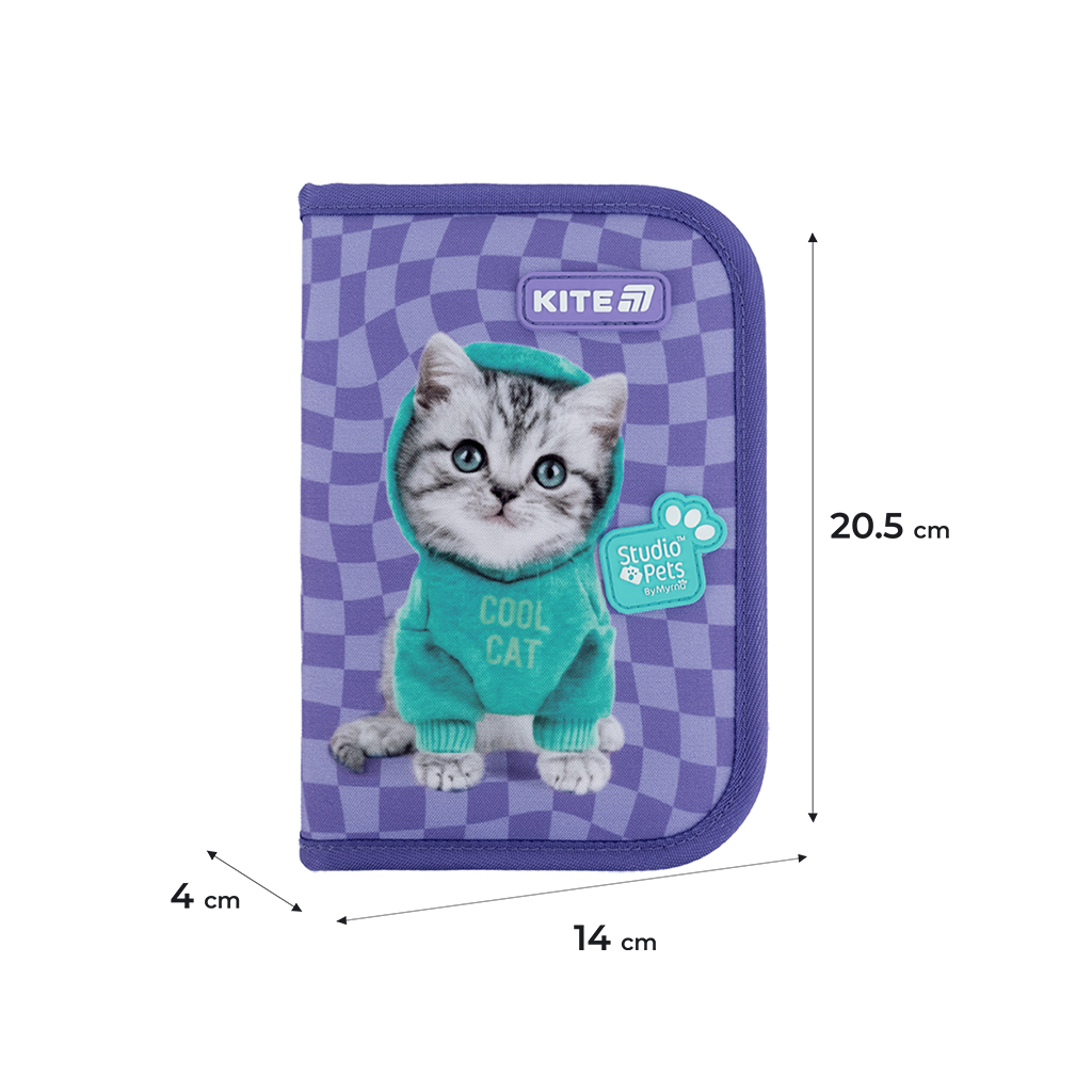 Пенал Kite 622-2 Studio Pets, 1 відділення, 2 відворот (SP25-622-2) - изображение 2
