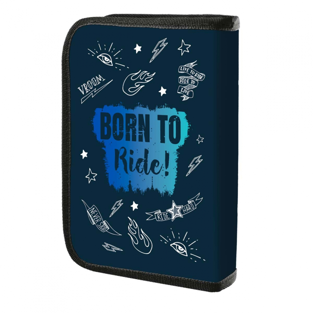 Пенал Yes HP-03 одинарний з клапаном Born to Ride (533420) - зображення 2
