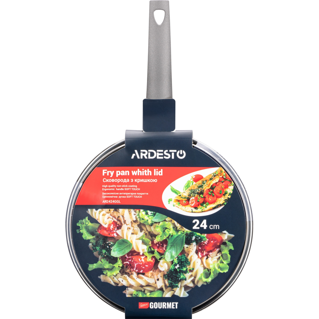 Сковорода Ardesto Gemini Gourmet Apulia з кришкою 24 см (AR2424GGL) - изображение 10