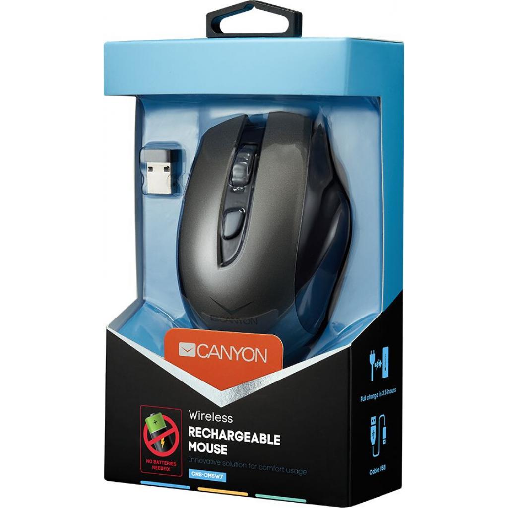 Мишка Canyon CNS-CMSW7G Wireless Black-Silver - зображення 5