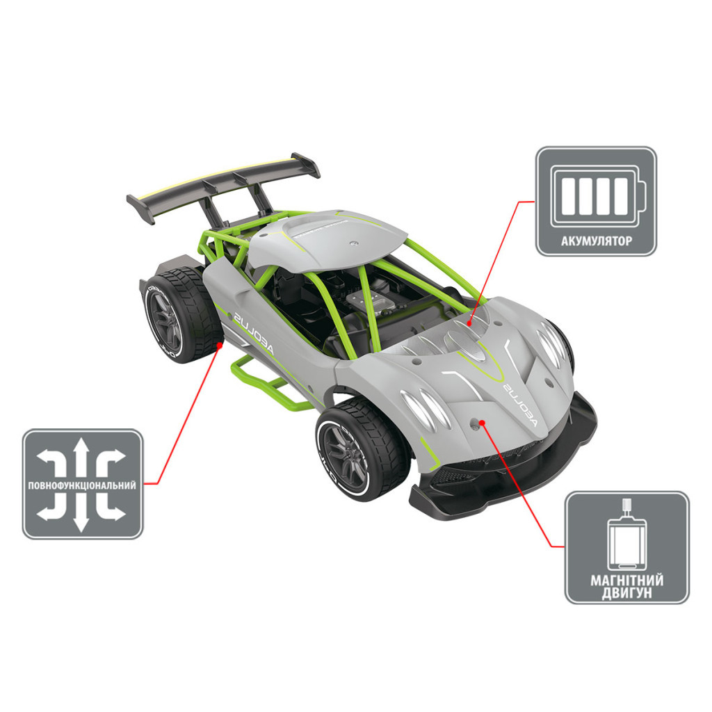 Радіокерована іграшка Sulong Toys Speed racing drift – Aeolus (сірий, 1:16) (SL-284RHG) - зображення 3