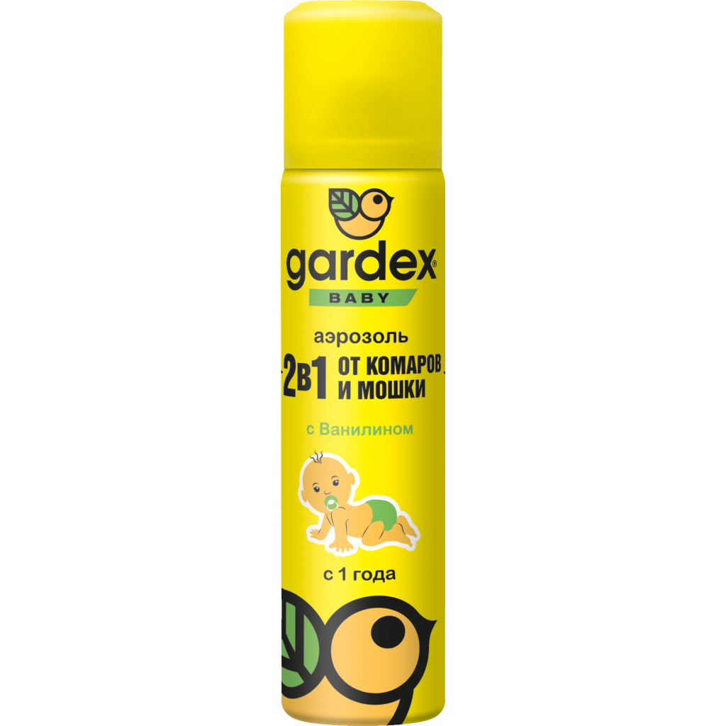 Аерозоль від комах Gardex Baby від комарів та мошок для дітей від 1 року 80 мл (5904114080017) - зображення 1