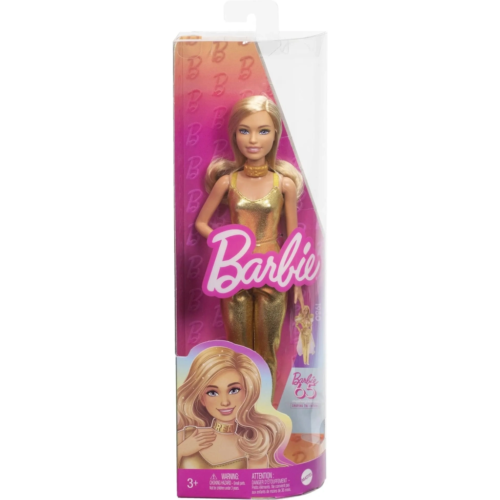 Лялька Barbie Модниця в золотистому комбінезоні (HRH19) - зображення 5