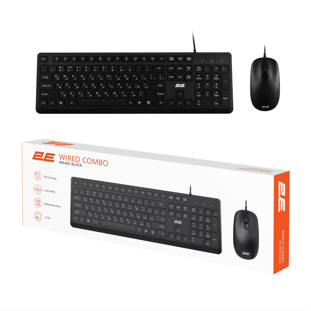 Комплект 2E MK405 USB UA Black (2E-MK405UBK_UA) - зображення 14