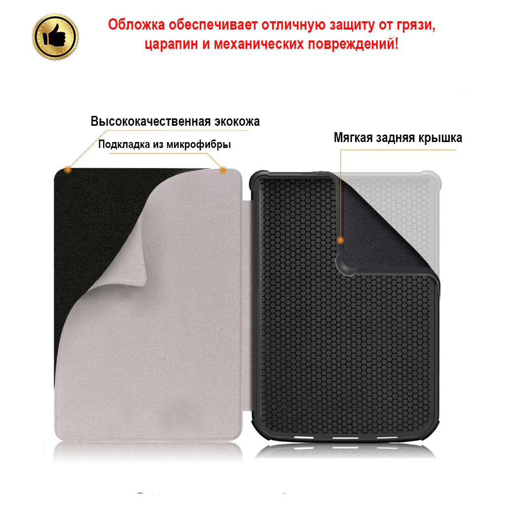 Чохол до електронної книги AirOn Premium PocketBook 606/628/633 picture 6 butterfly (4821784622281) - зображення 6