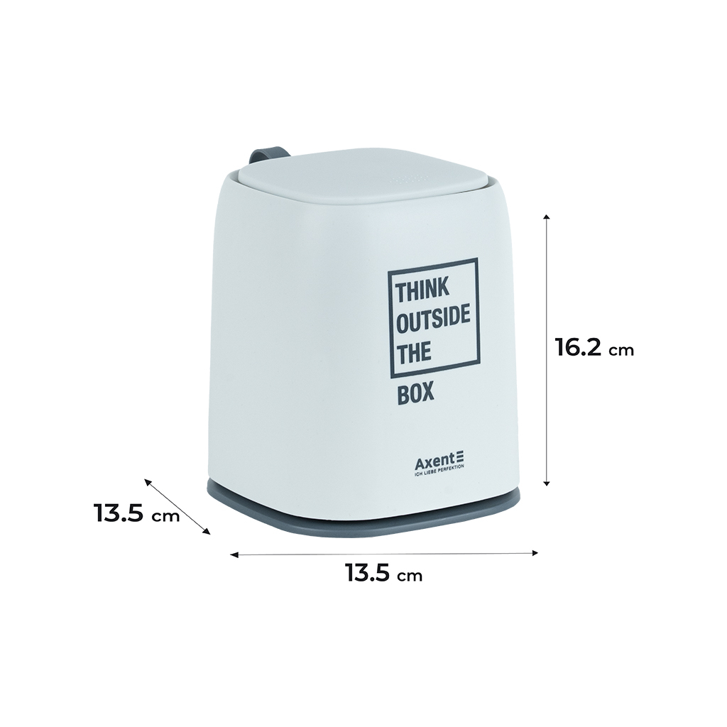 Кошик для паперів Axent Настільний контейнер для сміття, прямокутний, білий (2133-21-A) - изображение 3