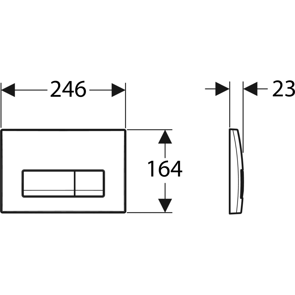 Панель змиву Geberit Delta50 хром мат (115.119.46.1) - зображення 2