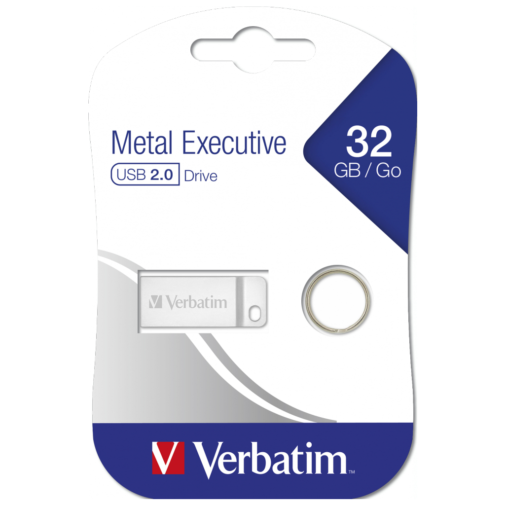 USB флеш накопичувач Verbatim 32GB Metal Executive Silver USB 2.0 (98749) - зображення 4