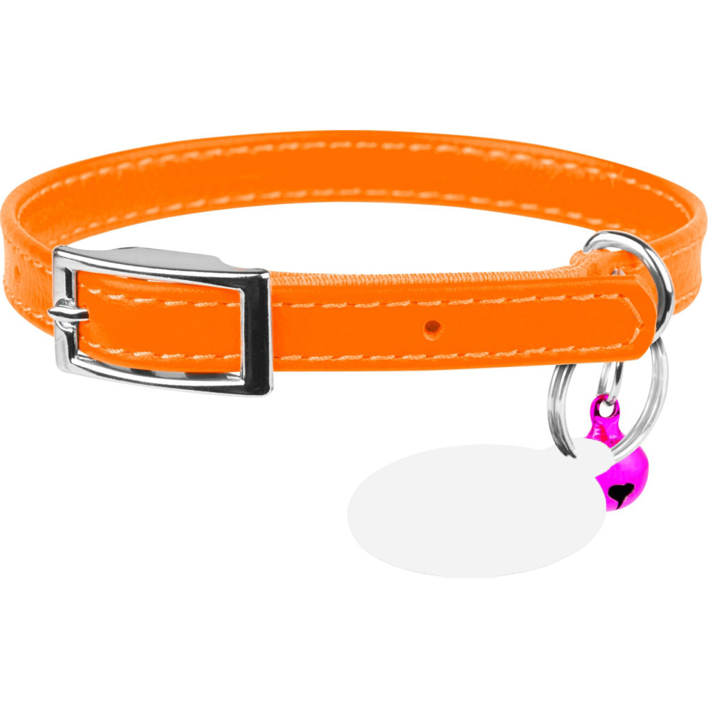 Нашийник для тварин WAUDOG Glamour з QR паспортом Д 17-20 см помаранчевий (32754) - зображення 1