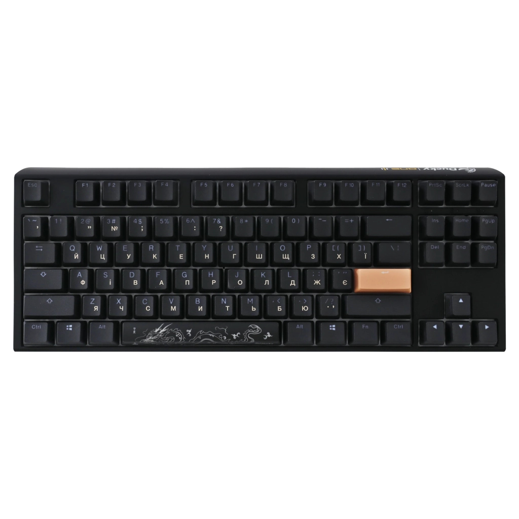 Клавіатура Ducky One 3 TKL Cherry MX Brown RGB UA USB Black (DKON2187ST-BUAPXCLAWSC1) - зображення 2