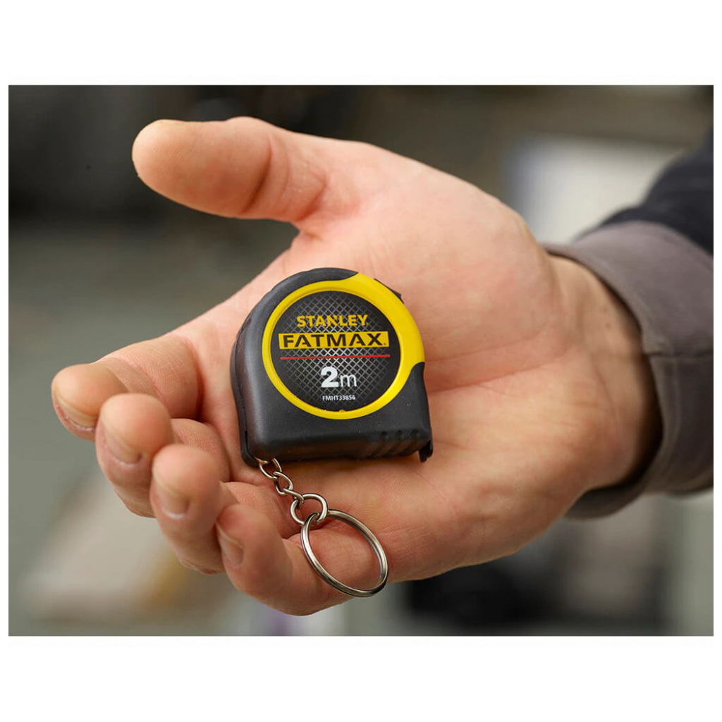Рулетка Stanley FatMax брелок, 2м х 13мм в гумовому корпусі (FMHT1-33856) - зображення 3