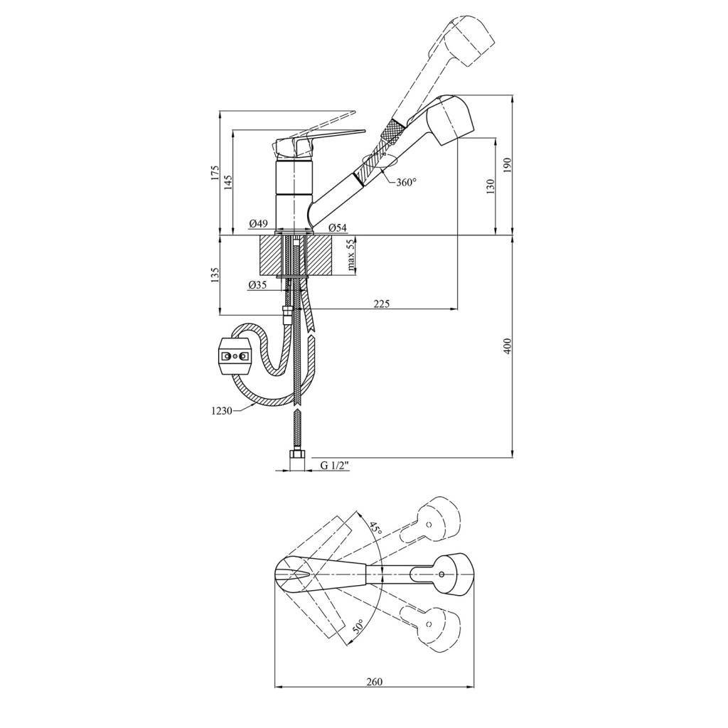 Змішувач Kroner Odra-C030-T - зображення 8