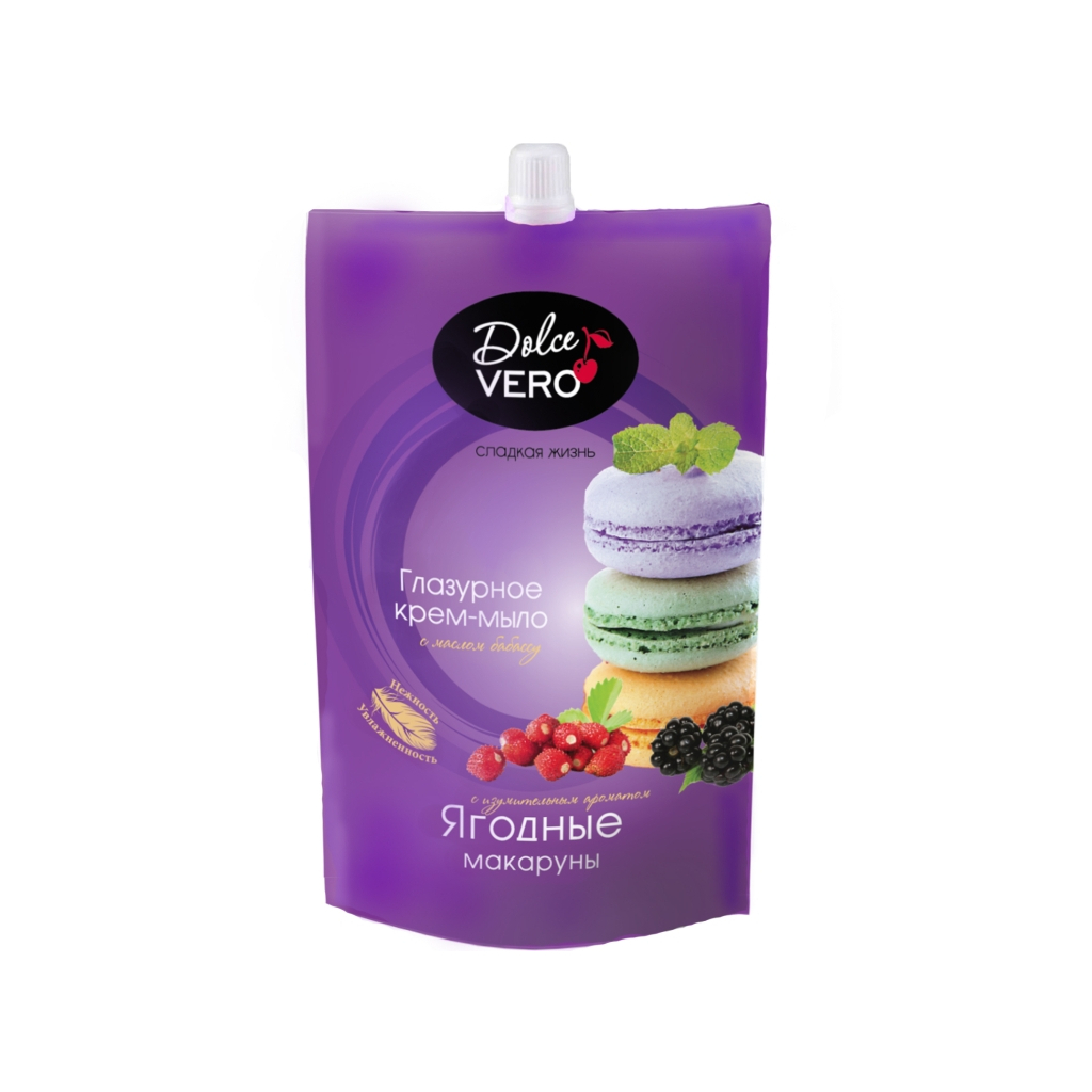 Рідке мило Dolce Vero Ягідні макаруни дой-пак 500 мл (4820091145208) - зображення 1
