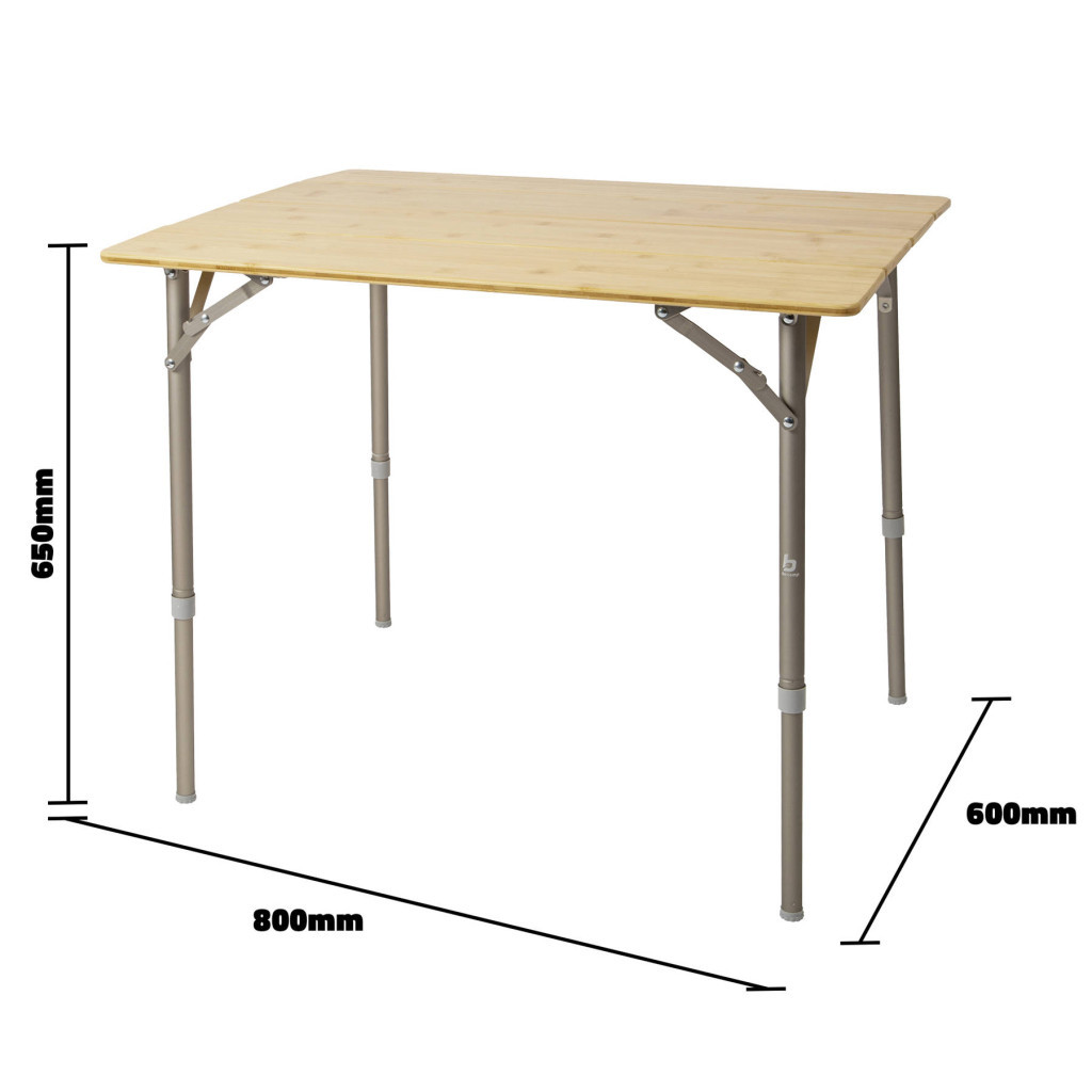 Туристичний стіл Bo-Camp Suffolk 80 x 60 cm Коричневий (1404650) - зображення 12