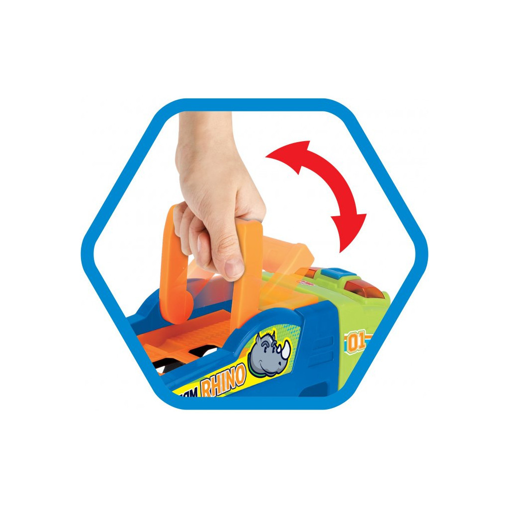 Спецтехніка Dickie Toys Транспортер АВС "Сканія. Тім" з м'якою машинкою, зі звук. та світл. ефектами, 42 см (4117000) - зображення 12