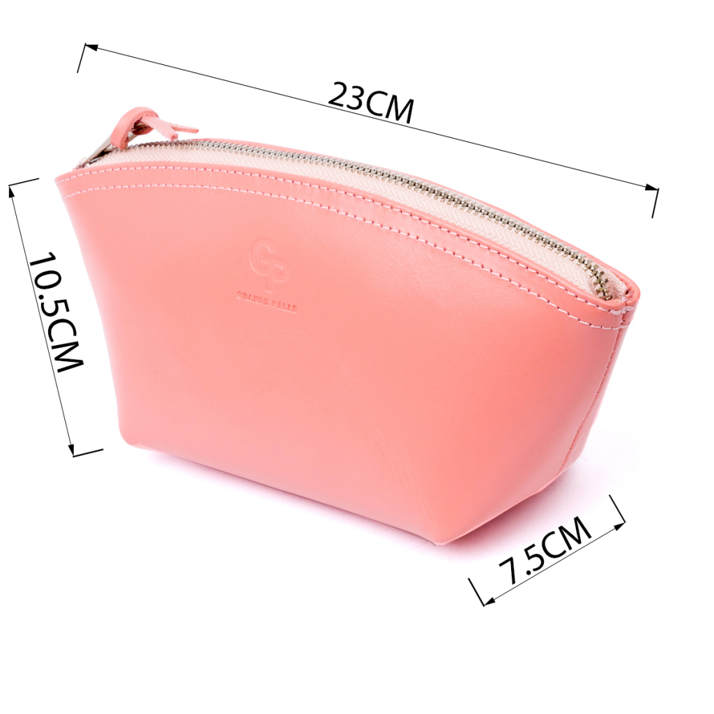 Косметичка Grande Pelle Зі шкіри Пудрова (11299) - зображення 4