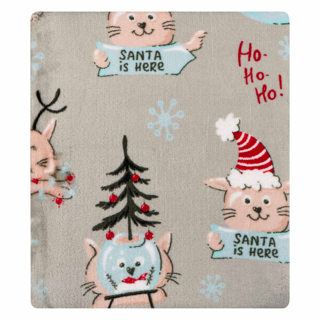 Плед Ardesto Christmas Flannel 160х200см, 100% поліестер, різдвяні котики (ART0120PB) - зображення 7