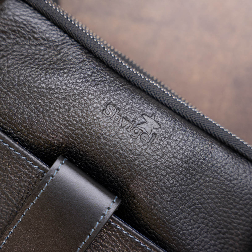 Сумка Shvigel На два відділення шкіряна Чорна (11283) - зображення 10