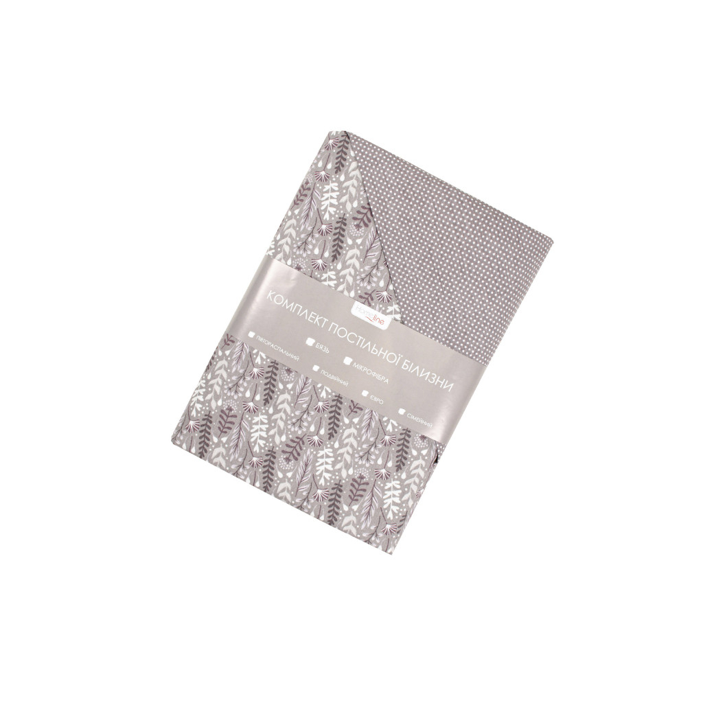 Постільна білизна Home Line Цвітіння трав/пшоно сіро-ліловий, бязь, полуторний (181397) - изображение 2