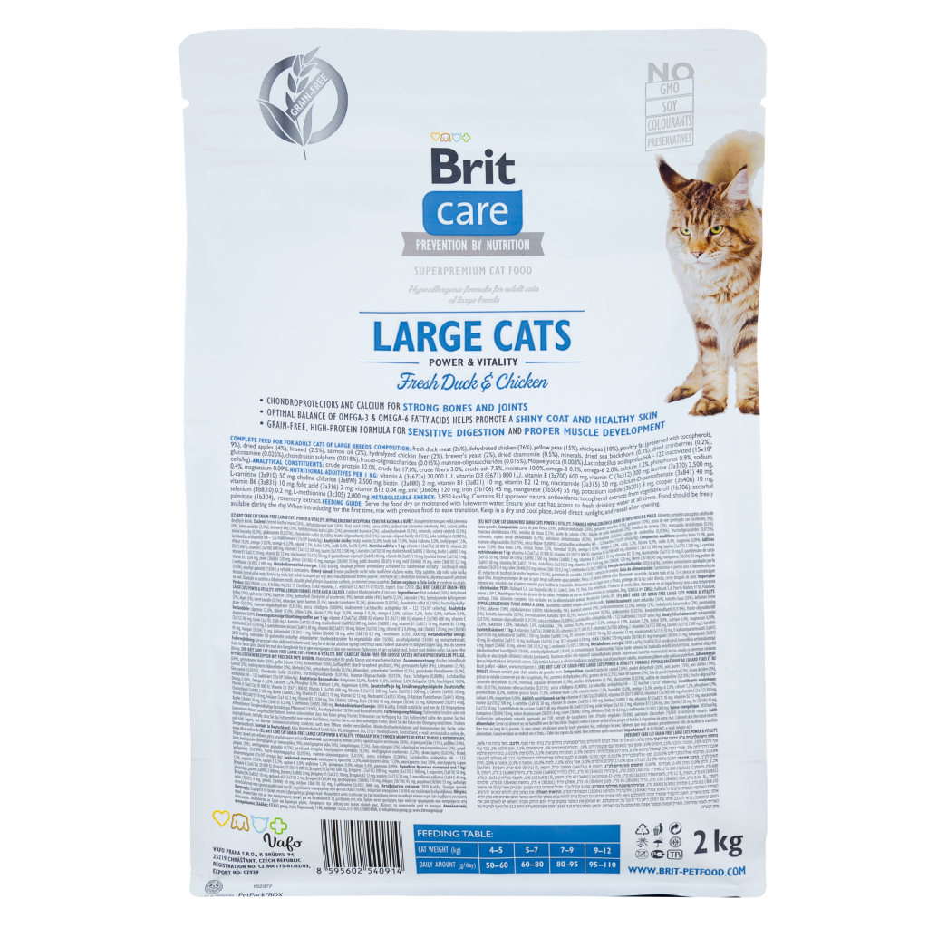 Сухий корм для кішок Brit Care Cat GF Large cats Power and Vitality 2 кг (8595602540914) - зображення 2