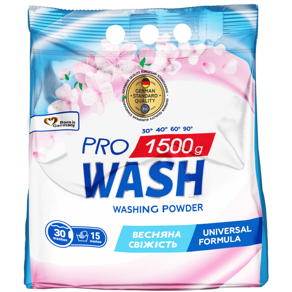 Пральний порошок Pro Wash Universal Весняна свіжість 1.5 кг (4823128004868) - зображення 1