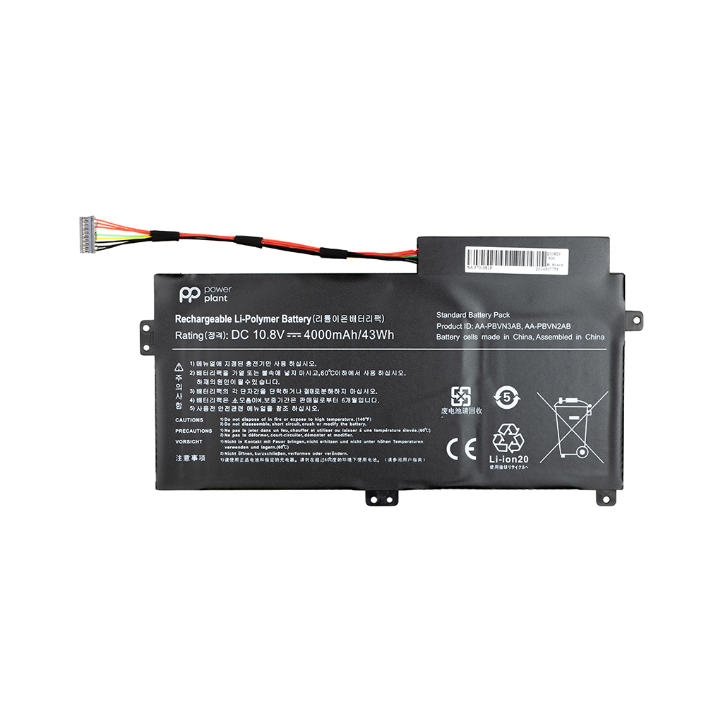 Акумулятор до ноутбука Samsung 370R (AA-PBVN3AB) 10.8V 4000mAh PowerPlant (NB490080) - зображення 1