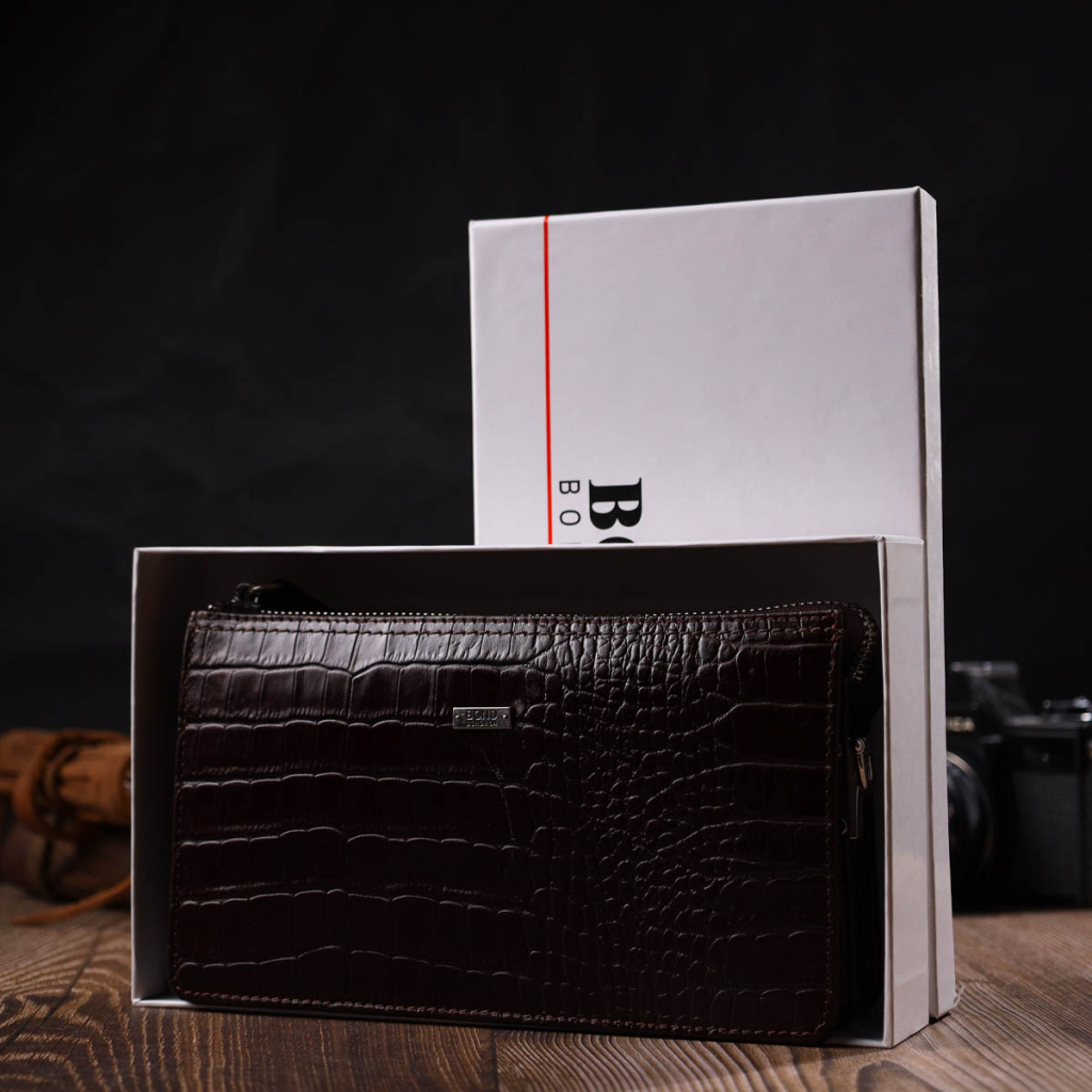 Гаманець Bond Accessories На два відділення з натуральної шкіри Коричнева (22046) - зображення 10