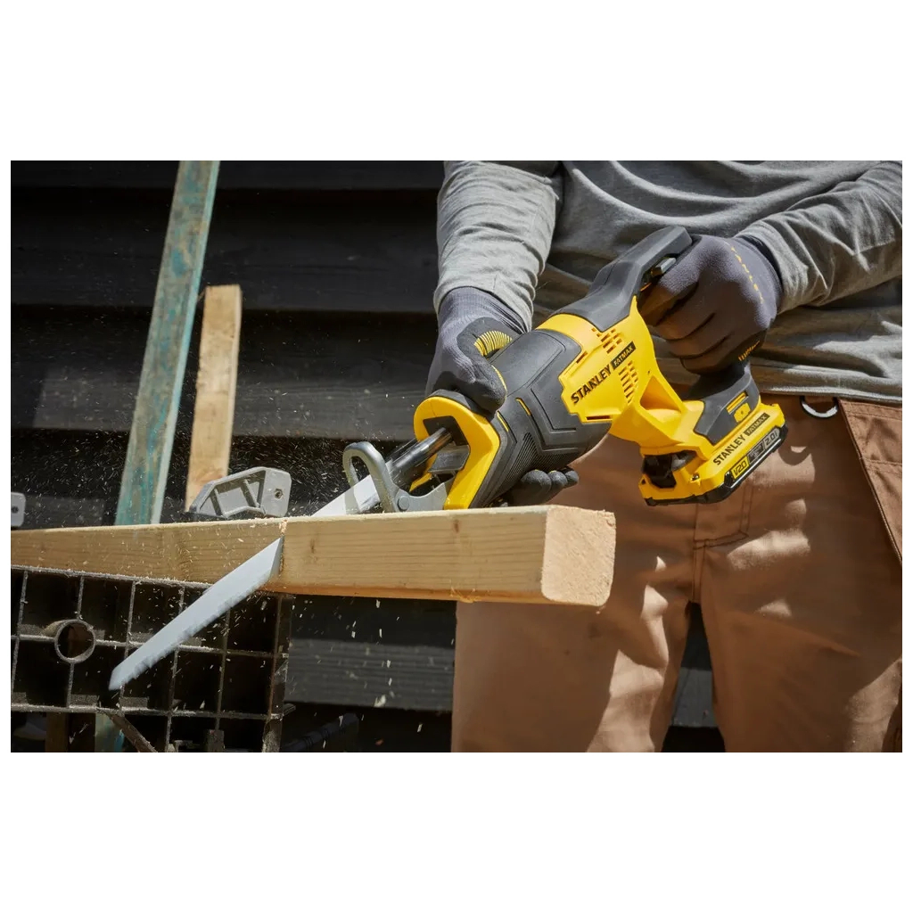 Шабельна пила Stanley FatMax,18V(V20)Li-Ion, 3000 ход/хв,величина ходу 25 мм (Без АКБ та ЗП) (SFMCS300B) - изображение 4