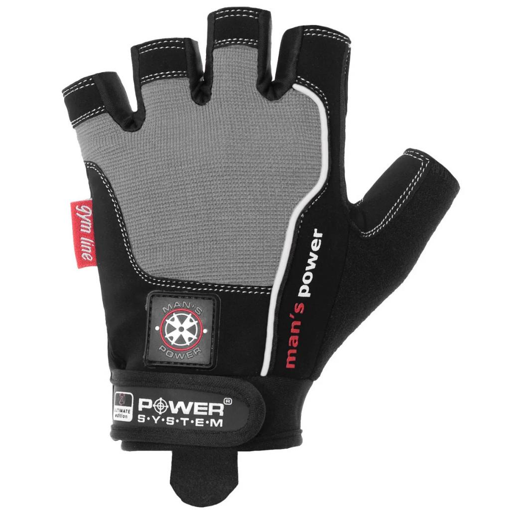 Рукавички для фітнесу Power System Man"s Power PS-2580 S Black/Grey (PS-2580_S_Black-grey) - зображення 1