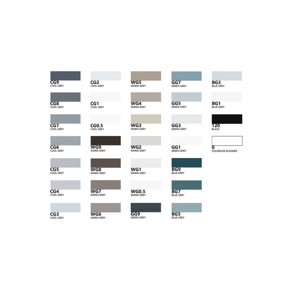 Художній маркер Arrtx Спиртові Oros ASM-03GY 32 кольори, сірі відтінки (LC302543) - зображення 5