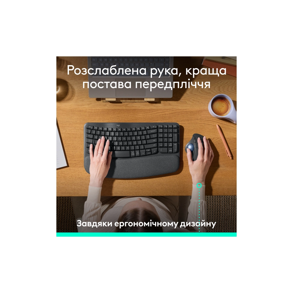 Мишка Logitech Ergo M575S Wireless Trackball Graphite (910-007029) - зображення 3