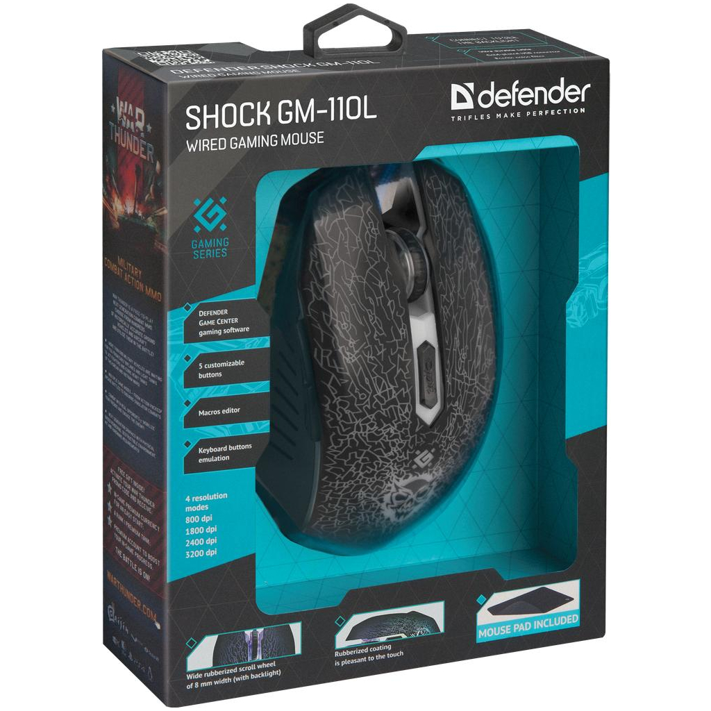 Мишка Defender Shock GM-110L Black (52110) - зображення 7