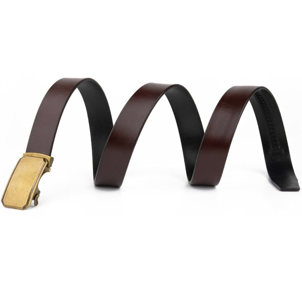 Ремінь Vintage Чоловічий з латунною пряжкою Коричневий (20276) - зображення 2