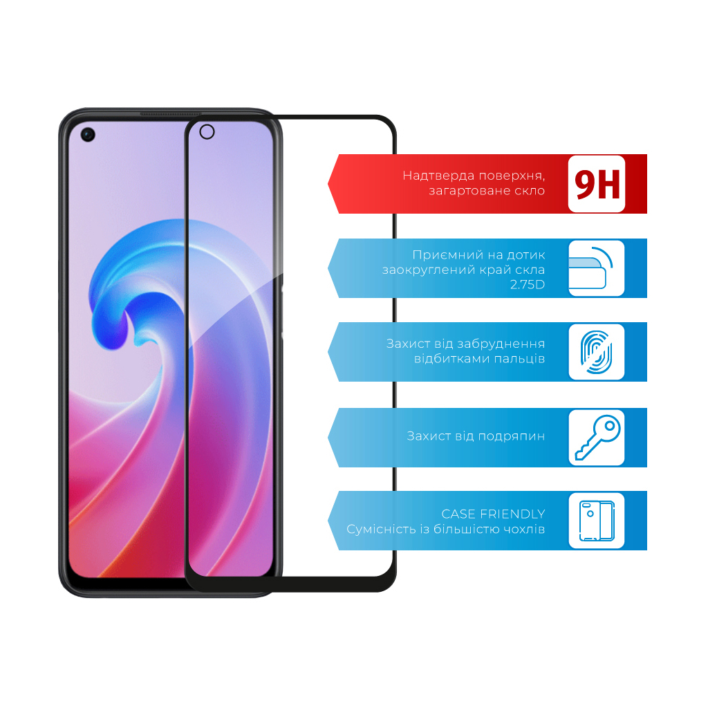 Скло захисне ACCLAB Full Glue Oppo A96 (1283126522147) - зображення 2