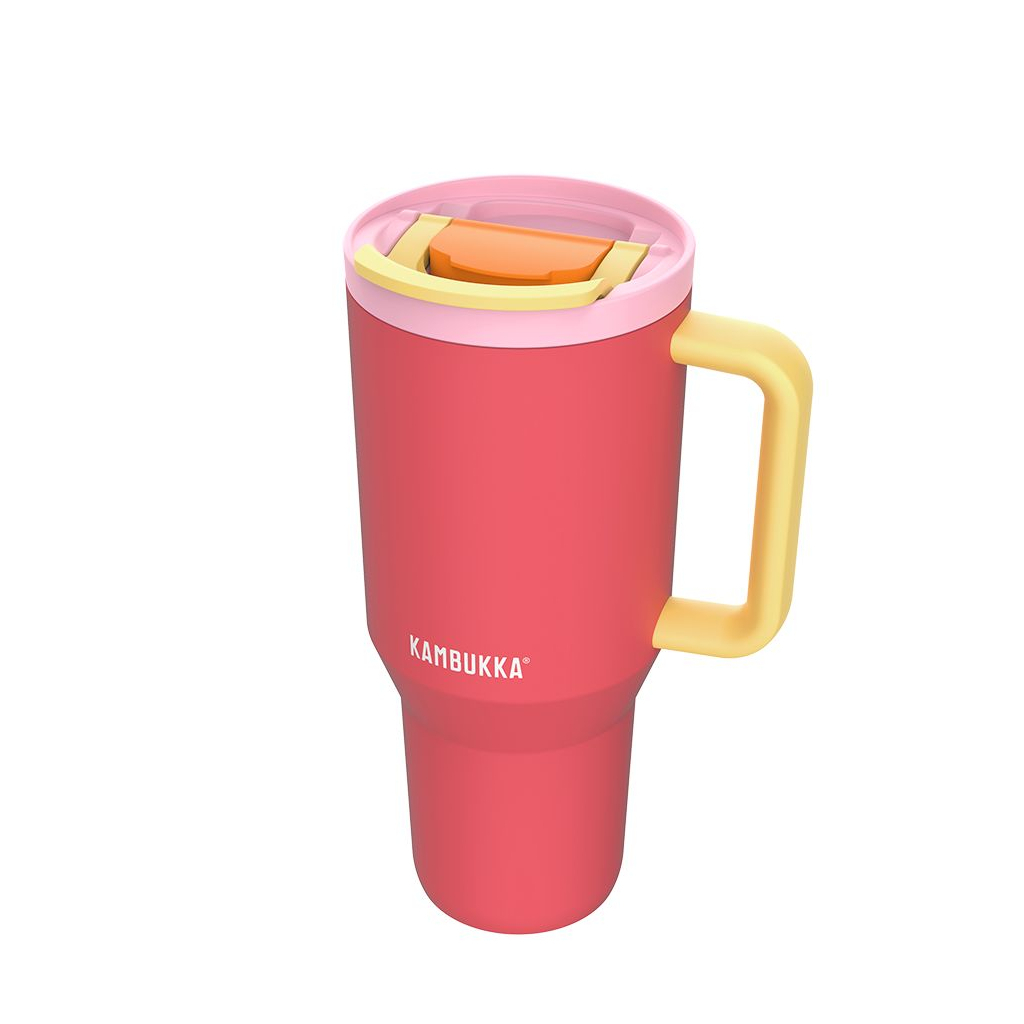Термокружка Kambukka Rio Pink Papaya 950 мл Коралова з жовтим (11-08002) - зображення 2