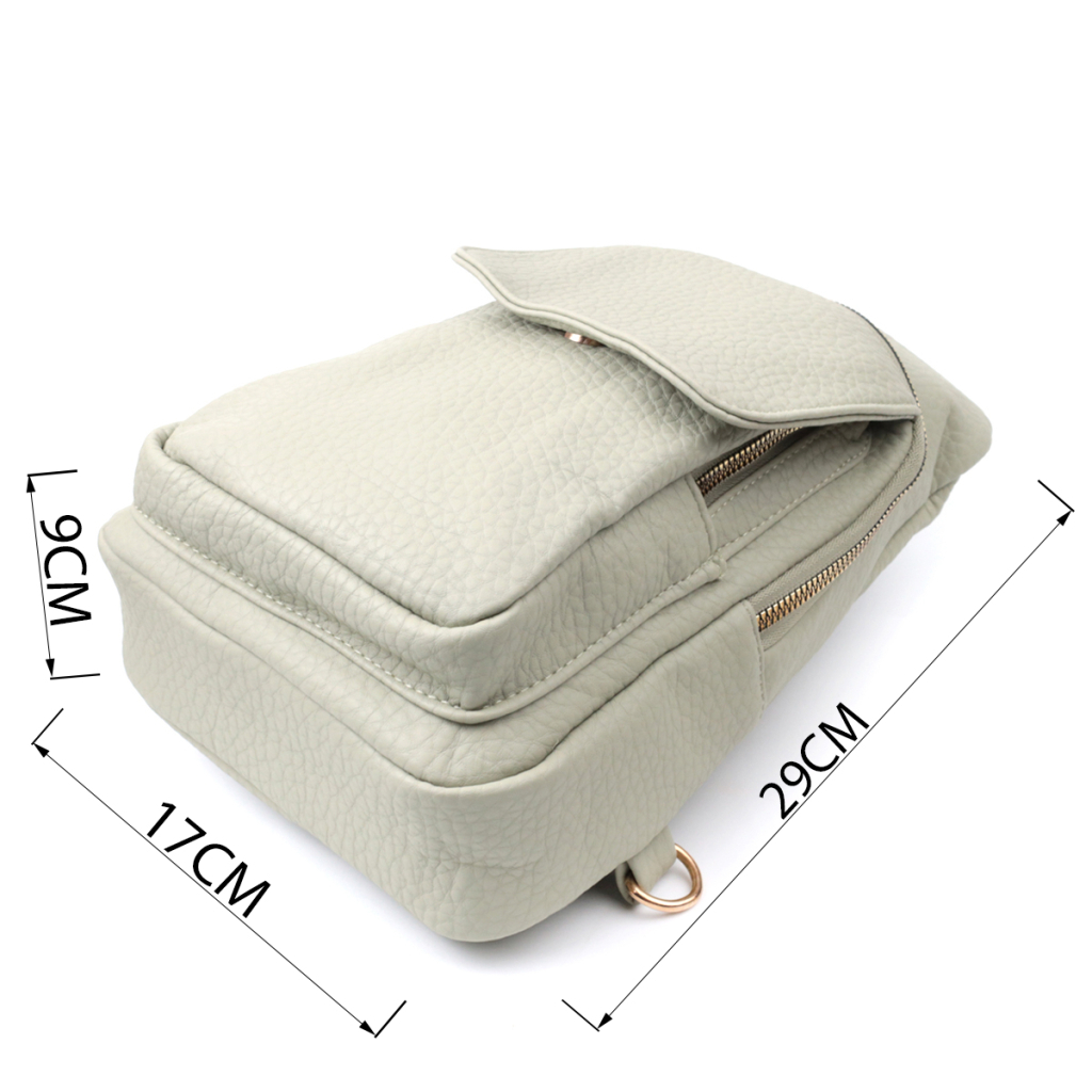 Сумка Vintage Жіноча З однією лямкою через плече з крупнозернистої екошкіри Фісташкова (22765) - зображення 3