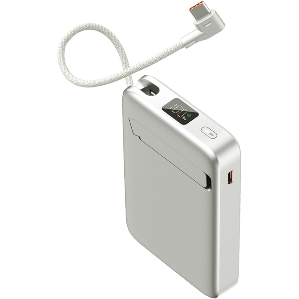 Батарея універсальна Sigma X-power SI10A8QL-MAG silver 10000mAh, Magnetic wireless 15W, charge iWatch, PD+QC, 22,5W max (4827798161012) - изображение 5