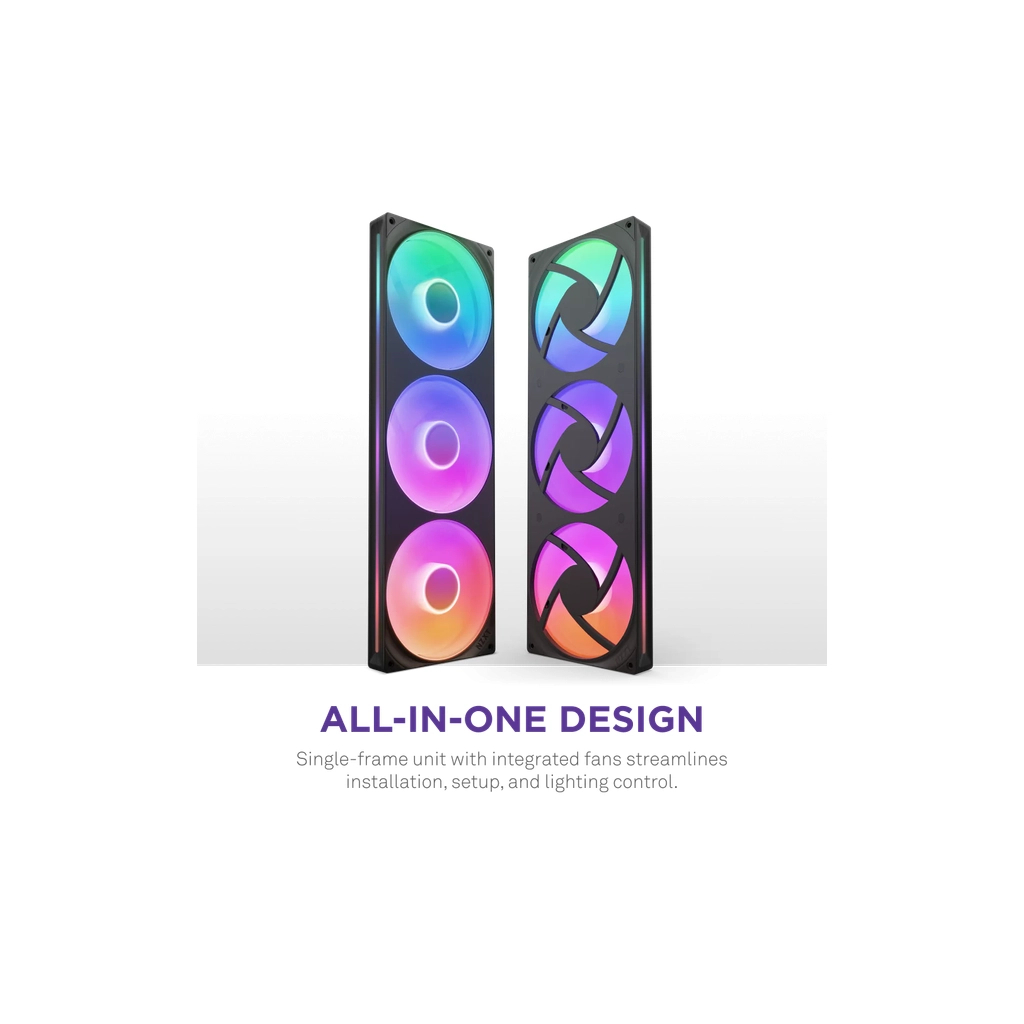 Кулер до корпусу NZXT F420 RGB Core Fan (Single Frame) - Black (RF-U42HF-B1) - зображення 2