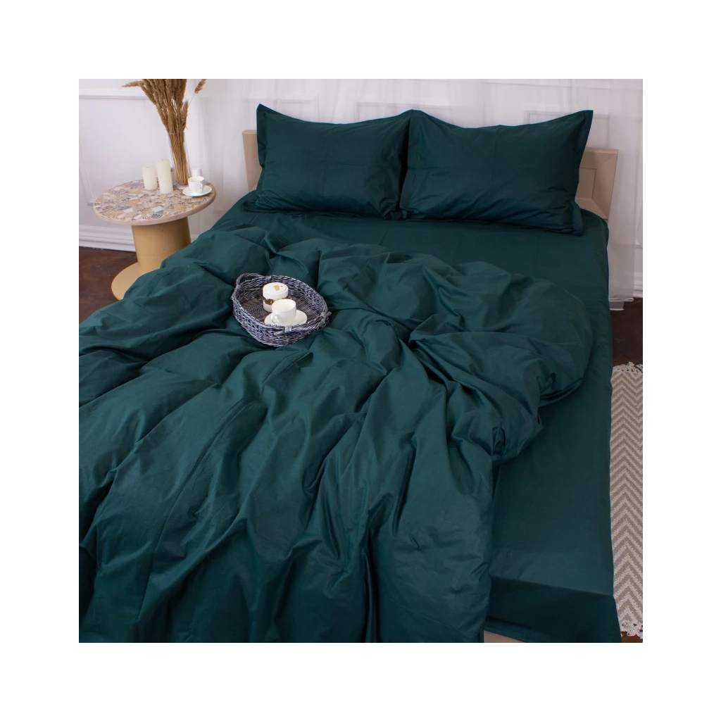 Постільна білизна MirSon Poplin Line 091 Emerald 110x140 (2200006277408) - изображение 1