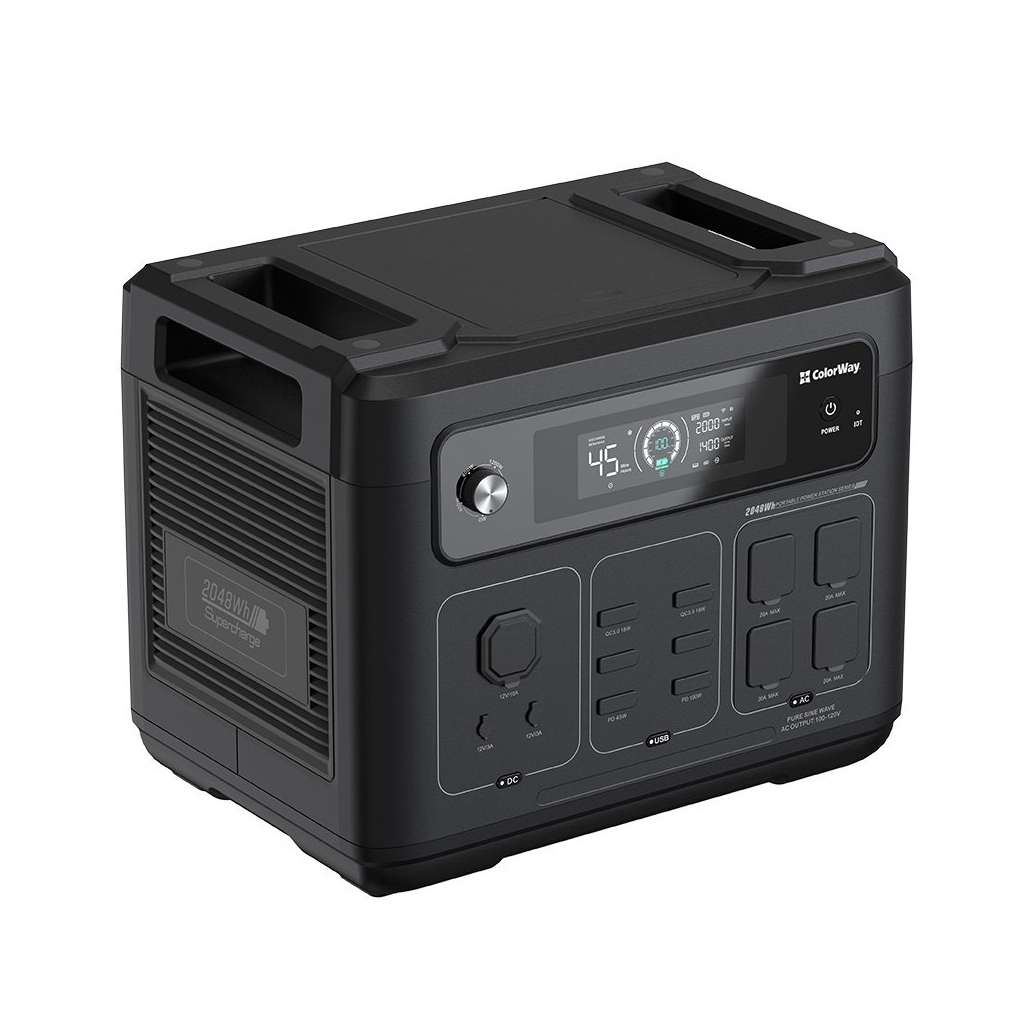 Зарядна станція ColorWay 2400W, 2048Wh (CW-PR-2K2W-01) - зображення 2