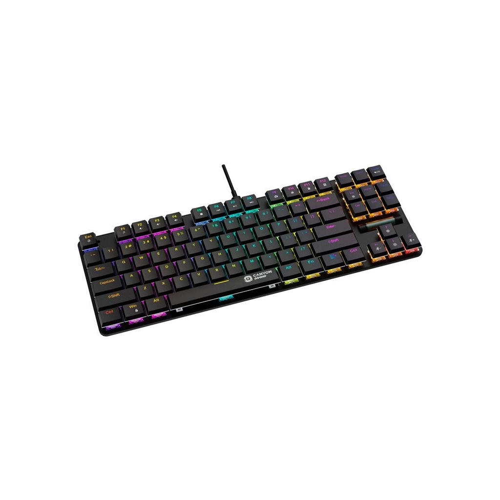 Клавіатура Canyon Cometstrike GK-50 RGB TKL USB UA Black (CND-SKB50-US) - зображення 2